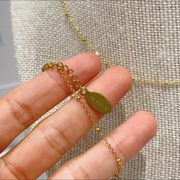 Anklet -Mini ball rolo chain waterproof  18k gold plated on stainless… - Picture 4 of 4